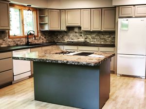 Our Kitchen Cabinet Refinishing service offers homeowners a cost-effective and hassle-free solution to revitalize their kitchen cabinets, giving them a fresh and updated look. for LillyLux Home in Ashland, OH