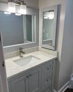 Our bathroom remodels service transforms your space into a modern oasis, while seamlessly integrating with small kitchen remodels to enhance functionality and aesthetic appeal throughout your home. for Taylor Maid Kitchen & Bath Design in Lumberton Township, NJ