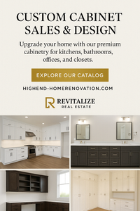 Upgrade your space with premium cabinetry for kitchens, bathrooms, offices, and closets. We offer a wide selection of high-end styles, finishes, and configurations to match any design vision — all available through our trusted supplier. for Revitalize Real Estate in Tampa, FL