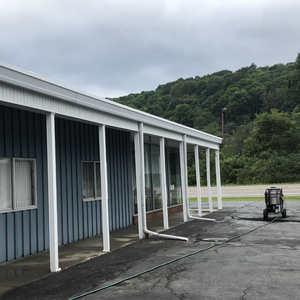 Our Commercial Power Washing service is a great way to clean the exterior of your business. Our experienced professionals use high-pressure water and detergents to remove dirt, dust, and grime from surfaces such as canopy, concrete, brick, aluminum, vinyl, and stucco. for W & B Powerwashing LLC in North Norwich, NY