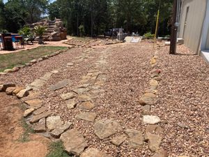 Our Rockscaping service enhances your outdoor space by incorporating natural rocks and stones to create a visually appealing and low-maintenance landscape design. for Winding Creek Construction & Landscaping in Mcloud, OK