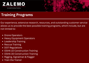 We offer training and instant certification courses, taught by experienced Safety Professionals with decades of experience and knowledge in all standards set forth by OSHA & MSHA. (In-Person Only)

 for ZALEMO in Houston, TX