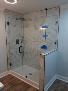 We can design and install frameless glass showers in your home. Our reasonable price will ensure that you are satisfied with your new frameless glass shower. for Pane -N- The Glass in Rock Hill, SC