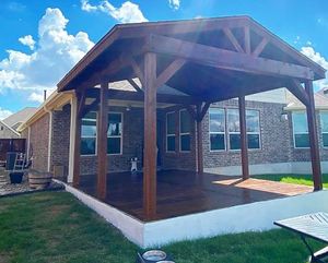 Our Pergola Staining service will enhance the appearance and durability of your outdoor structure, protecting it from weather conditions and giving it a fresh, beautiful look. for Ansley Staining and Exterior Works in New Braunfels, TX