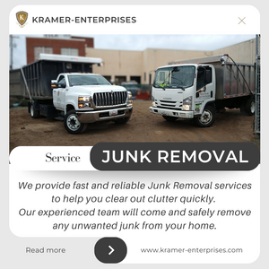 Our professional Junk Removal service offers convenient and efficient solutions to help homeowners declutter their spaces by responsibly disposing of unwanted items. for Kramer Enterprises in NW Suite 1, Washington