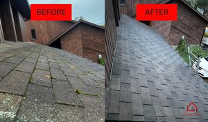 Our Roof Cleaning service ensures your home's roof is free of debris, algae, and moss, enhancing curb appeal and prolonging roof life with professional care tailored to protect your investment. for Signature Property Care in Greater Sudbury, ON