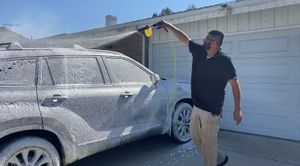 Our Car Washing service provides homeowners with professional and efficient cleaning of their vehicles using high-pressure water systems, ensuring a spotless and refreshed appearance. for ProWash LLC in Los Angeles, CA