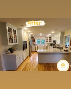 Our Cabinet Refinishing service enhances the appearance and durability of your cabinets, providing homeowners with a cost-effective solution to refresh their kitchen or bathroom spaces. for Diamond Cut Painting  in Providence, RI