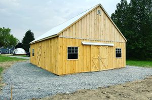 Our innovative Pole Barn Construction service provides homeowners with durable and versatile structures for storage, workshops, or even living spaces. Trust us to deliver high-quality craftsmanship tailored to your needs. for The Shed Family & Farm LLC in Albany, NY