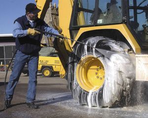 Our Heavy Equipment Cleaning service is perfect for homeowners who need to clean their heavy equipment. We use high-pressure water to clean off all the dirt, mud, and debris from your equipment. for Deep South Exterior Cleaning in Moultrie, Georgia