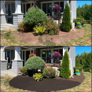 We offer professional mulch installation services that will enhance the look of your landscape and provide nutrients to your plants. for Golovin Property Services LLC in Marysville, WA