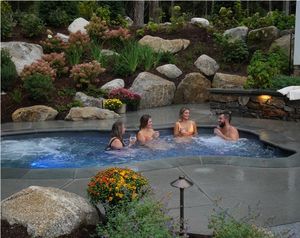 Our in-ground spa and pool installation service offers homeowners the opportunity to relax and exercise in their own backyard, providing a luxurious aquatic experience right at home. for Viking Dirtworks and Landscaping in Gallatin, MO