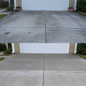 Our Concrete Cleaning service effectively removes dirt, grime, and stains from all types of concrete surfaces around your home to restore their original appearance and improve overall curb appeal. for Seaside Softwash in Bluffton, SC