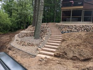 Our Hardscaping service provides homeowners with a variety of options to create beautiful and functional outdoor spaces. From patios and walkways to retaining walls and water features, we can design and install the perfect hardscape for your home. for Chetek Area Landscaping LLC in Chetek Area, WI