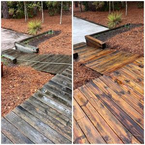 Our Deck & Patio Cleaning service effectively removes dirt, grime, and stains from your outdoor surfaces using pressure washing or soft washing techniques for a pristine and inviting space. for Southern Exterior Solutions in Raeford, NC