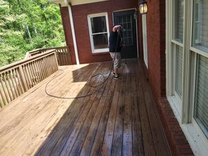 Our pressure washing service is perfect for removing dirt, dust, and debris from the exterior of your home. We use high-pressure water to clean the surface, and we can also apply a sealant to protect it from future staining. for Fricks Home Services in Flowery Branch, GA