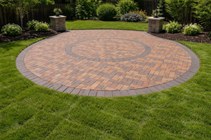 Our Brick Pavers service creates durable, attractive patios, walkways, and driveways that enhance curb appeal, improve outdoor functionality, and provide lasting value with expert design, installation, and craftsmanship. for Howell Hardscape Inc in Brighton, MI