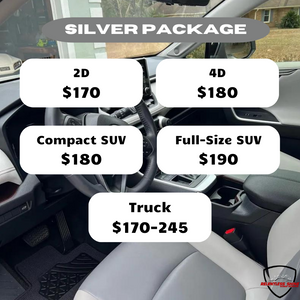 Our Silver Package service offers homeowners a comprehensive auto detailing experience that includes thorough interior and exterior cleaning for a refreshed and polished vehicle appearance. for Relentless Shine Mobile Detailing in Calabash, NC