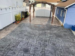 Enhance your home's curb appeal with our expert stamped concrete installation. We transform ordinary surfaces into elegant, durable designs with custom patterns and colors tailored to fit your style and needs. for T&J Concrete in Bridgeton, NJ