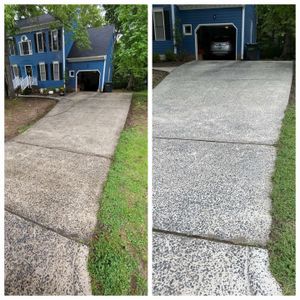 Our Driveway and Sidewalk Cleaning service ensures a pristine and safe outdoor space, removing dirt, grime, oil stains, and moss buildup for a spotless pathway. for Critts Pressure Washing in Bethesda, NC