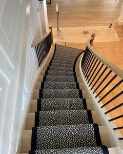 Our expert stair runner fabrication and installation service enhances style and safety in your home, ensuring a perfect fit while seamlessly integrating with any needs you might have. for Josh McLoone's Flooring in Whitman, MA