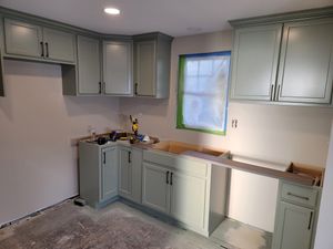 "Our Kitchen and Cabinet Refinishing service offers homeowners a cost-effective solution to transform their outdated kitchen cabinets into beautiful, modern surfaces with professional-grade paint and techniques. for Brush Brothers Painting in Sioux Falls, SD