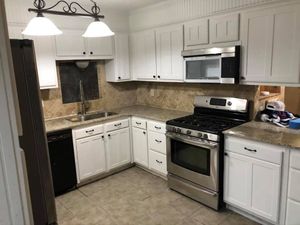 Our kitchen and cabinet refinishing service will transform the look of your home by updating your cabinets with a fresh coat of paint or stain, giving them a sleek modern appeal. for CJ Remodeling & Painting LLC. in Tulsa Hills, OK