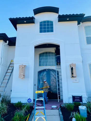 We specialize in exterior stucco painting for both homes and commercial buildings. We can repair, prime and paint your stucco siding to help your property look it's best. for 911 Houston Painters, LLC in Houston, TX
