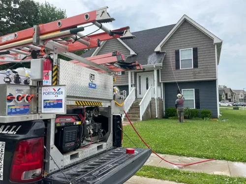 Our House and Roof Softwash service is a safe and effective alternative to pressure washing for cleaning homes and roofs. We use a gentle detergent solution to clean your home or roof without using high pressure, which can damage surfaces. for Oakland Power Washing in Clarksville, TN