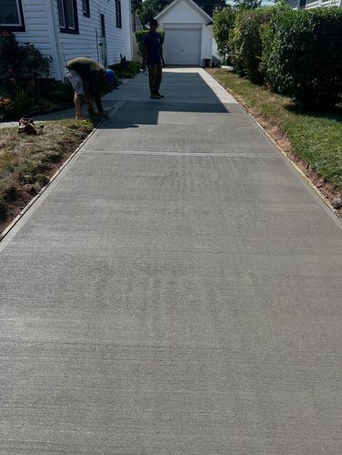 Sidewalk Installation for Azores Concrete L.T.D. in Port Jefferson Station, NY