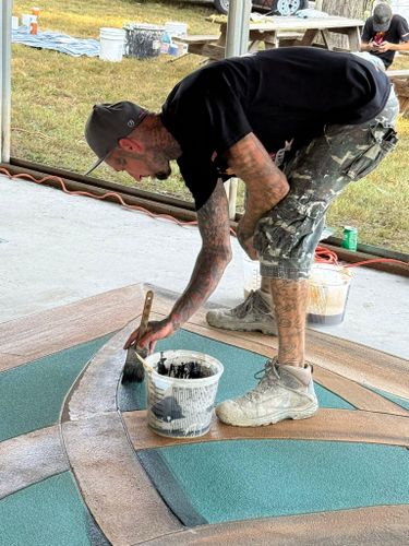 Full Depth Custom Carved Concrete for Whitfield Concrete Construction in Solsberry, IN