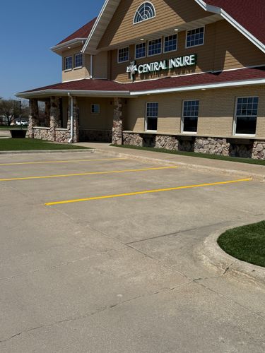 Line Striping for Midwest Line Striping LLC in Spirit Lake, IA