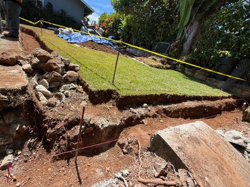 Retaining Wall Construction for Maka’s Akamai Masonry LLC in Kaneohe, HI