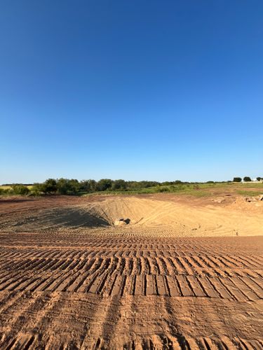 Excavation and site prep for South Prairie Construction in Graham, TX