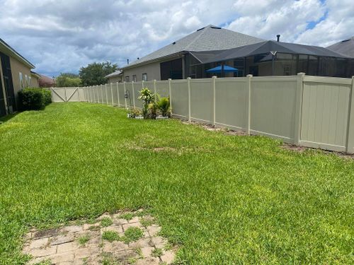 Vinyl Fence Installation for Madden Fencing Inc. in St. Johns, Florida