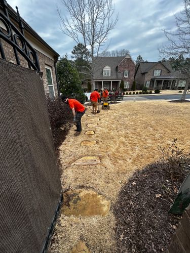 STONE PATHWAYS & BORDERS for UNION HILL LANDSCAPING in Canton, GA