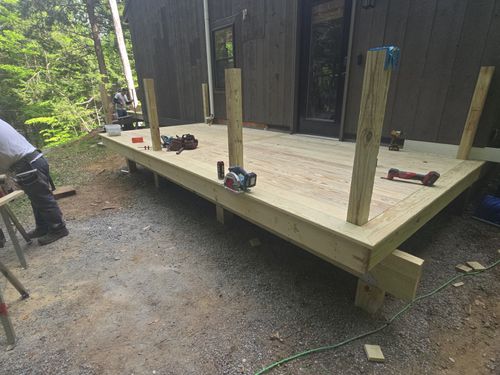 Deck and Patio Installation for AA Family Construction in Lebanon, NH