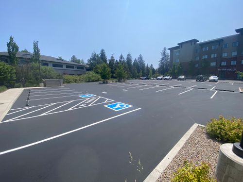 Line Striping for Pacific Sealcoating in Bend, OR