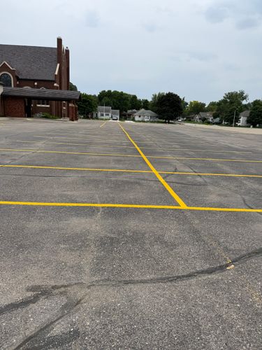 Line Striping for Midwest Line Striping LLC in Spirit Lake, IA