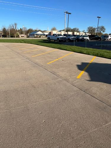 Line Striping for Midwest Line Striping LLC in Spirit Lake, IA