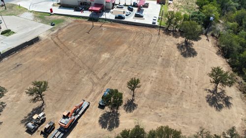 Excavation and site prep for South Prairie Construction in Graham, TX