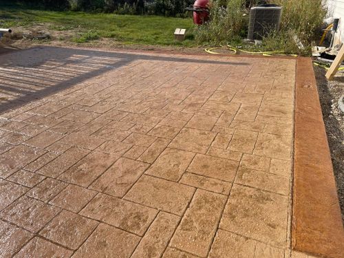 Stamped Concrete Installation for Doncrete LLC in Medina, OH