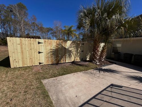 Wood Fence Installation for Madden Fencing Inc. in St. Johns, Florida
