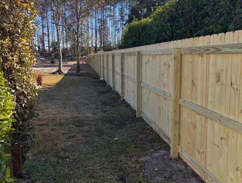 Wood Fence Installation for Madden Fencing Inc. in St. Johns, Florida