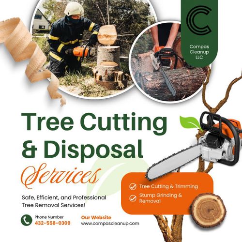 Tree Trimming for Compas Cleanup in McCamey, TX