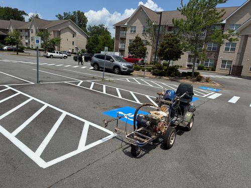 Parking Lot Striping for Straight Line Striping in Little Rock, AR