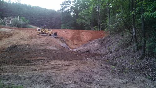 Site Grading for Barnes Backhoe & Grading in Taylorsville, NC