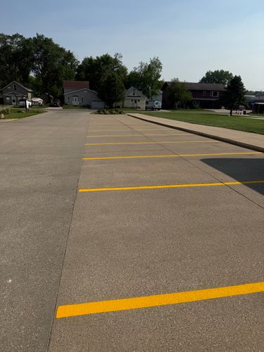 Line Striping for Midwest Line Striping LLC in Spirit Lake, IA