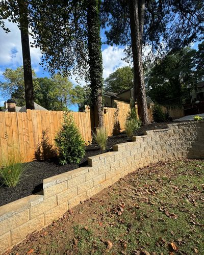 Retaining Wall for E&T Outdoor Pros in LaGrange, GA