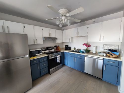 Kitchen and Cabinet Refinishing for Duraplus Topcoat Painting in New Brighton, MN